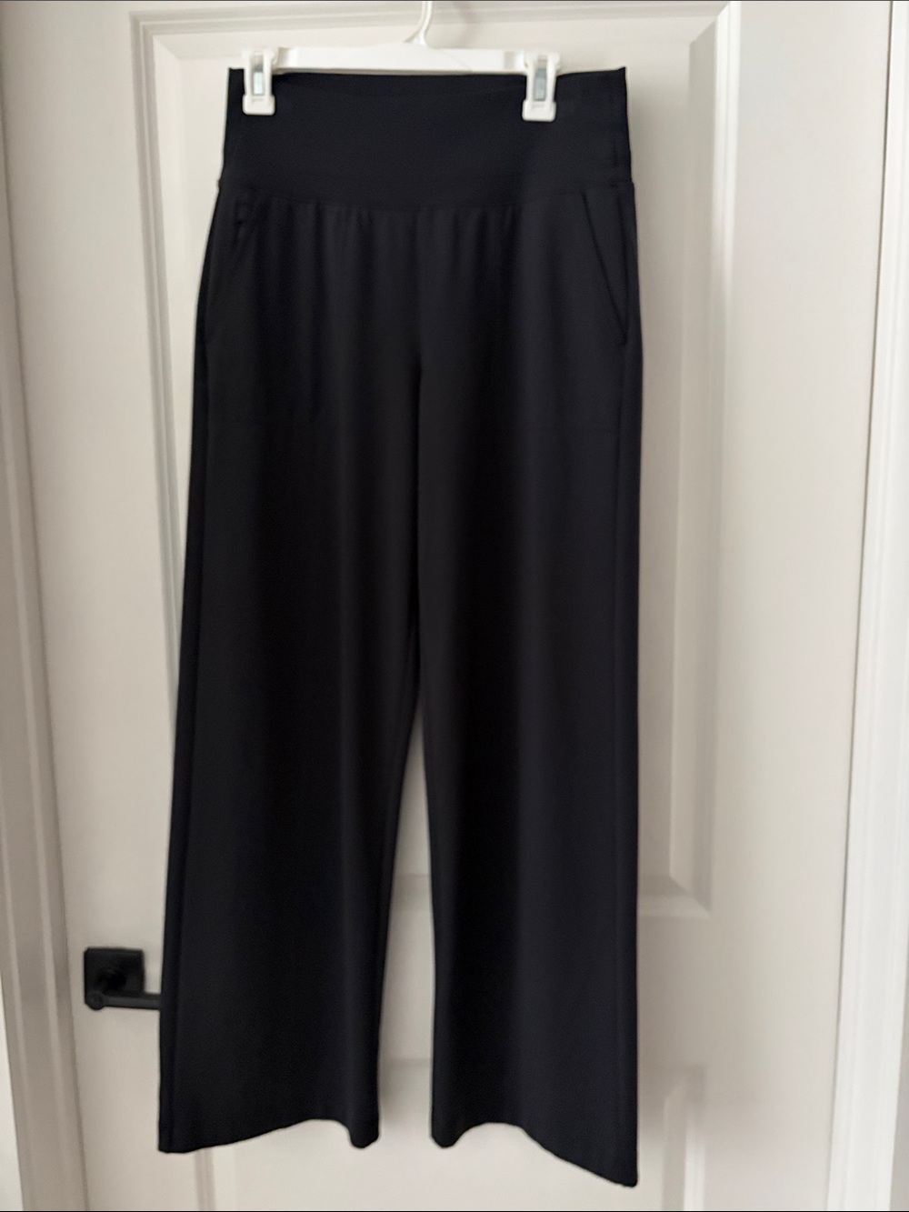 Athleta Black Wide-Leg Pull-On Pants
